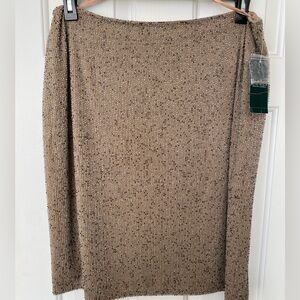 NWT-Ralph Lauren Textured Tan Pencil Skirt